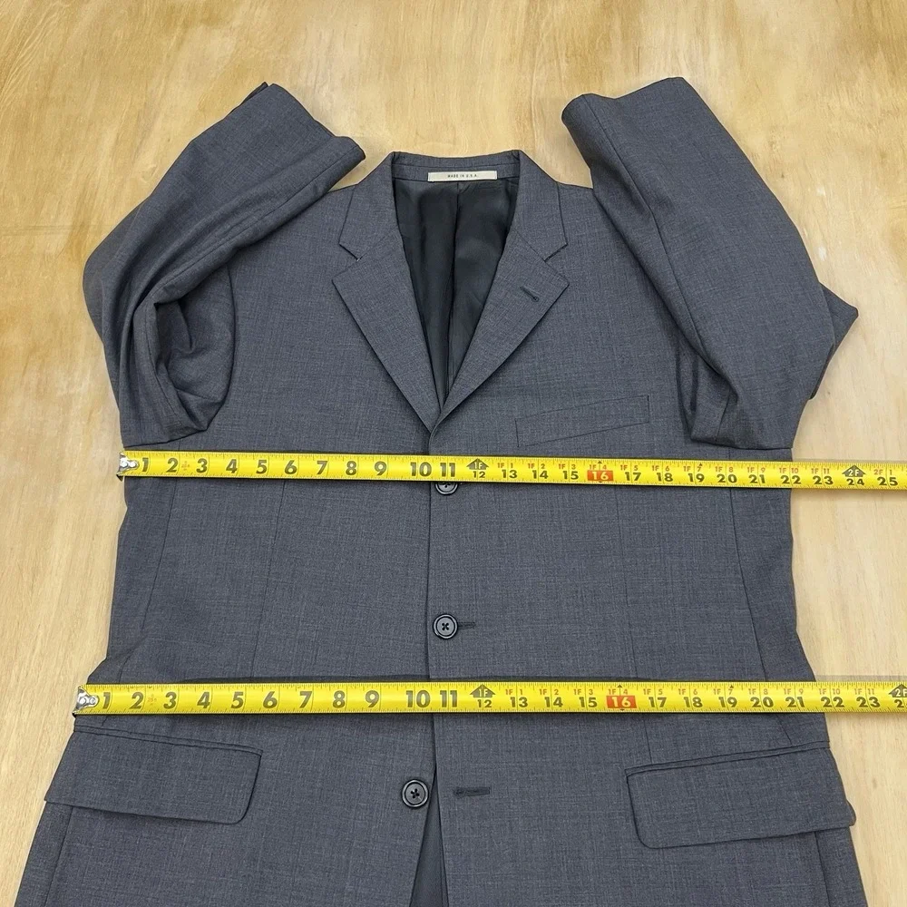 Burberry London Blazer Jacket Sport Coat Mens 42R Wool Charcoal Gray USA